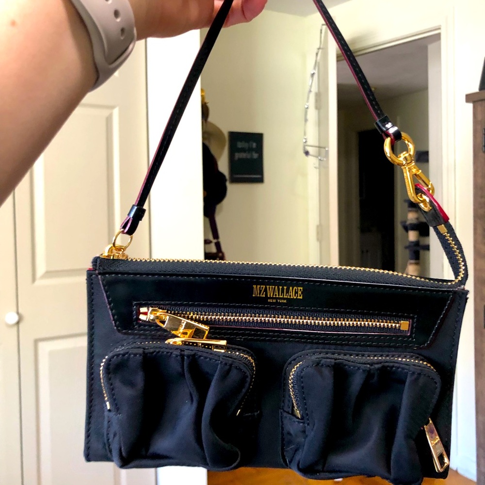 MZ Wallace, Abbey Wristlet/Clutch, Black